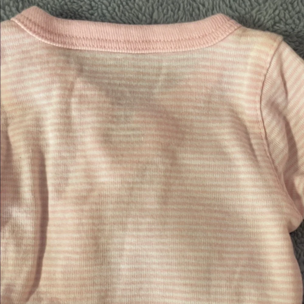 Carter's Light Pink Girls Button Down Shirt with Giraffe Size Newborn